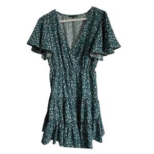 💖(2 for $15)💖 Ruffle Layered Teal Summer Mini Dress